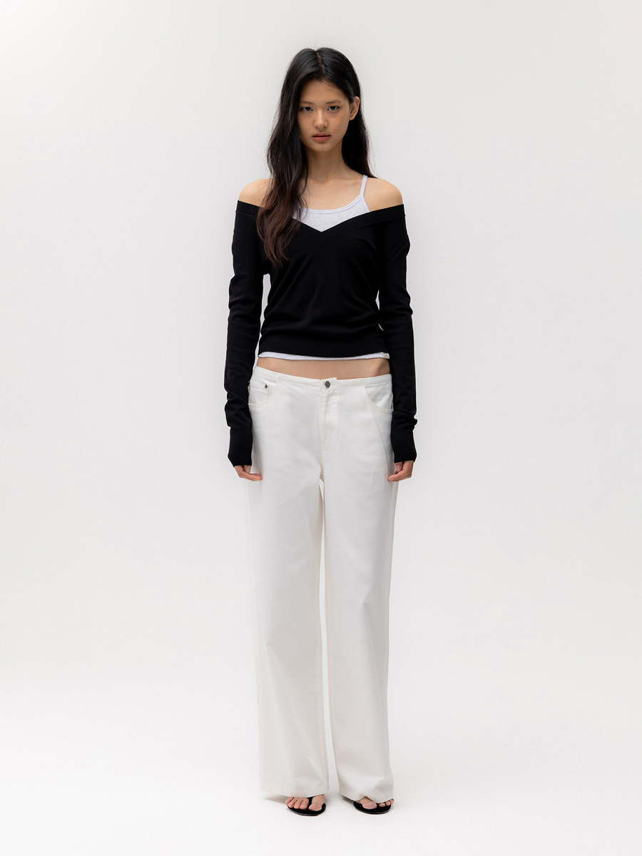 글로니(GLOWNY) G DEEP V-NECK KNIT (BLACK) - 사이즈 & 후기 | 무신사