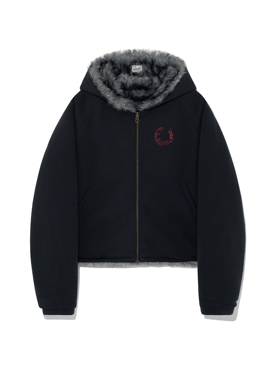 MUSINSA公式 | GLOWNY MOOR REVERSIBLE FUR JACKET (CHARCOAL)