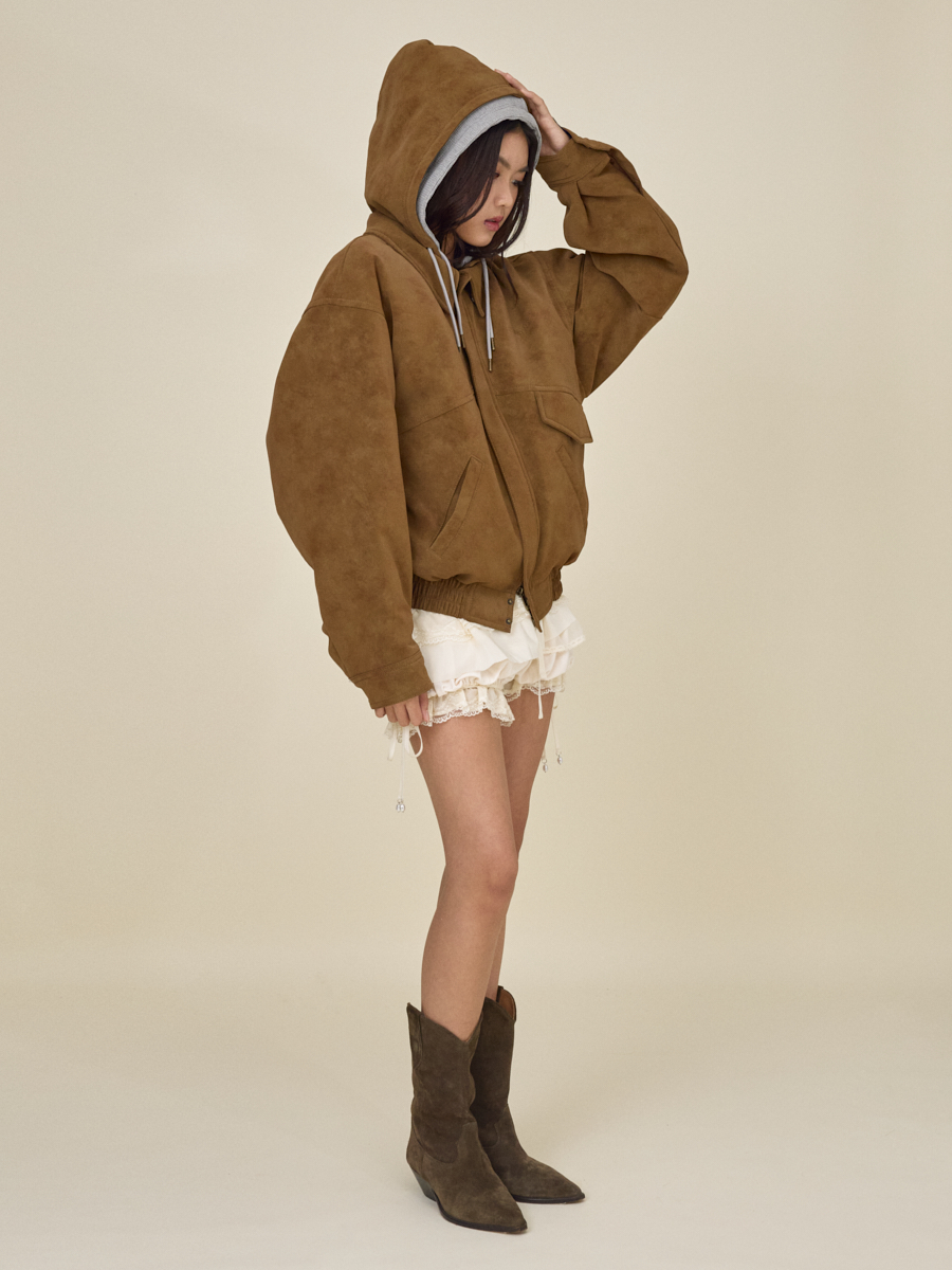 MUSINSA公式 | GLOWNY URBAN SUEDE JUMPER (BROWN)
