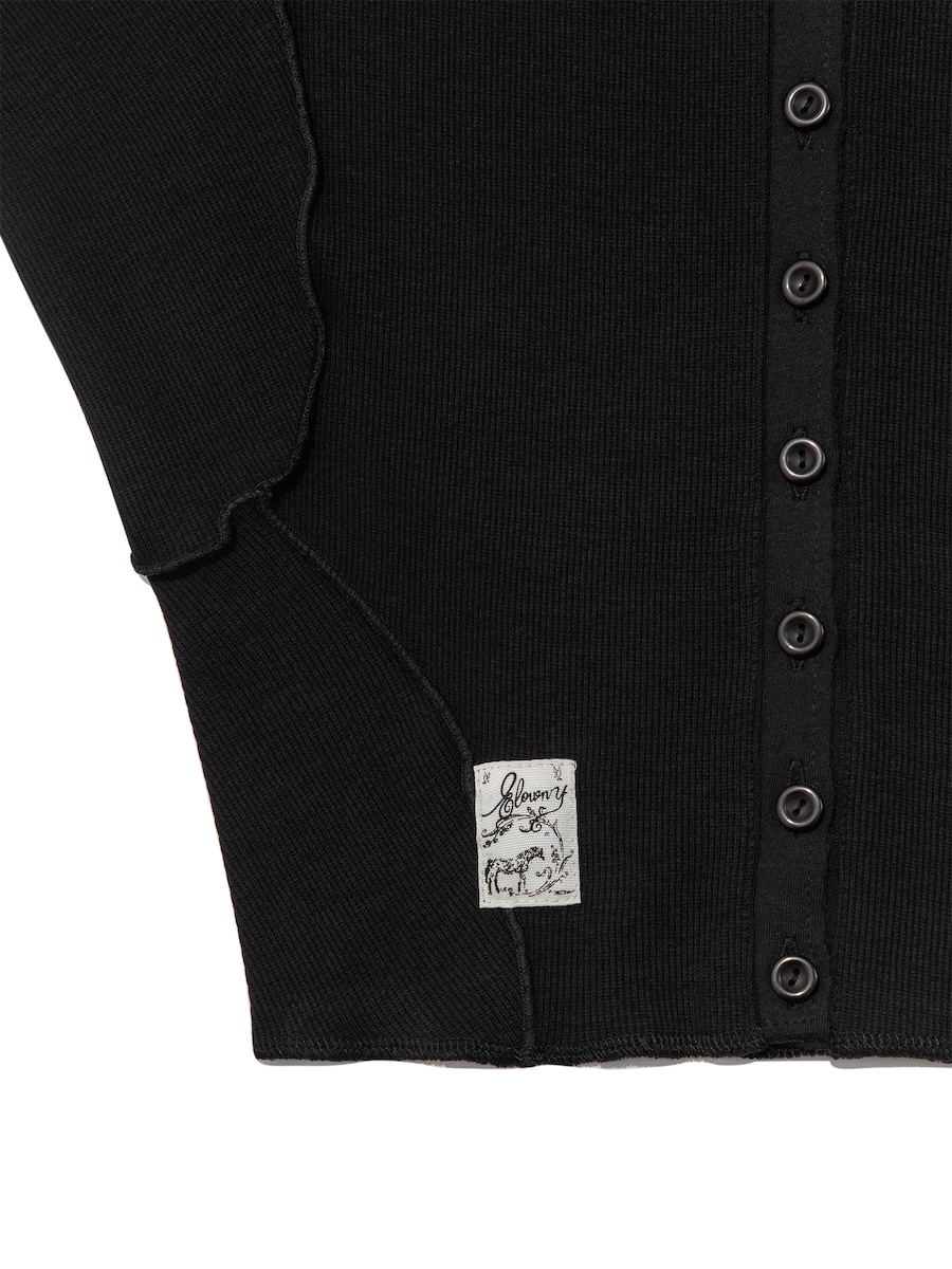 MUSINSA | GLOWNY TILT BUTTON LONG SLEEVE (BLACK)