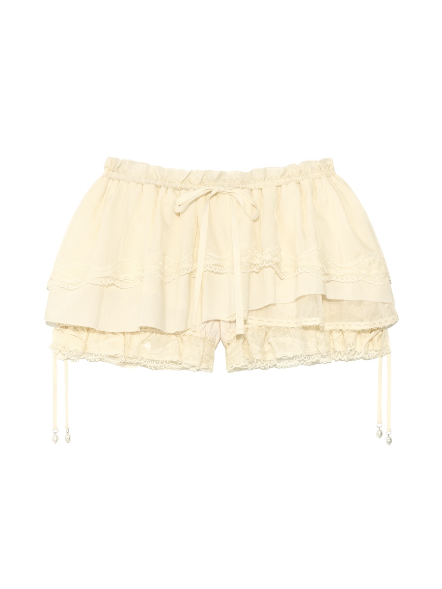 글로니(GLOWNY) SCALLOPED LACE MINI SKORT (IVORY) - 사이즈 & 후기